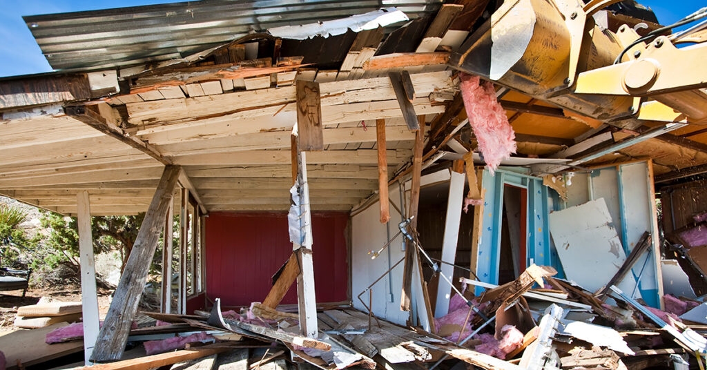 House being demolished