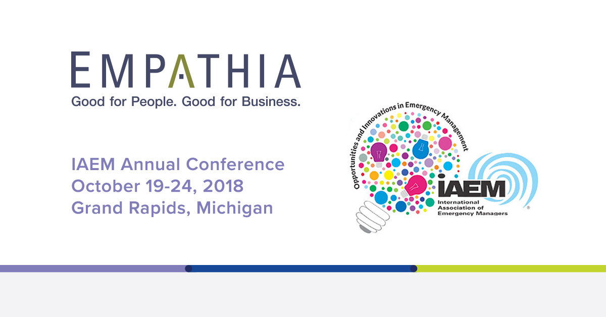 Empathia to Exhibit at the 2018 IAEM Annual Conference & EMEX Empathia