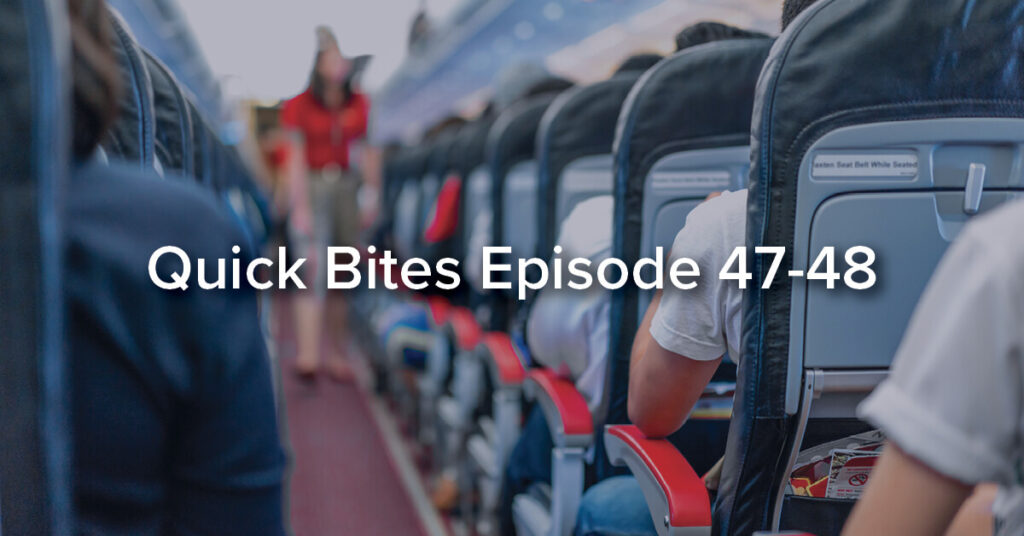 A group of travelers seated in an airplane